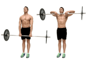 Upright barbell row