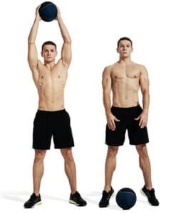 Standing medicine ball throw